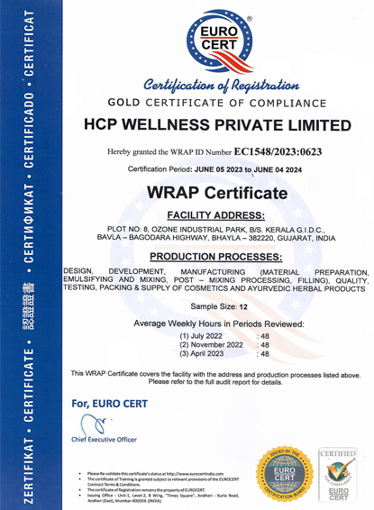 Wrap Certificate